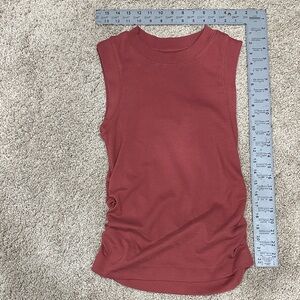 White House Black Market Sleeveless Red Pima Cotton Tee